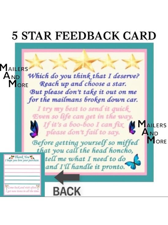 Mailers And More Other - 25 3x3 Thank You / Appreciation Card ADD ON DEAL PRICE IS FIRM